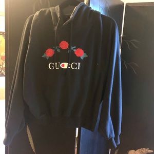 ava nirui gucci x champion hoodie